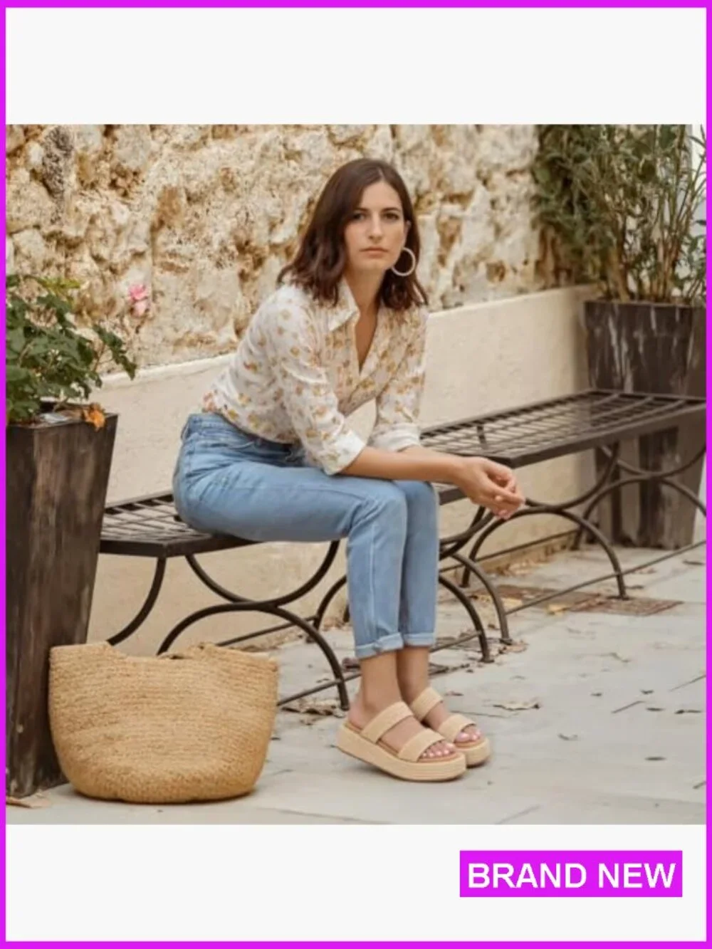 Platform Wedge Espadrilles Slip On Summer Beach Vacation Sandals Comfortable
